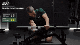 Dumbbell wrist curls and extensions demo