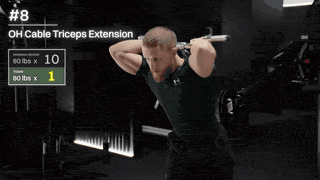 Overhead cable triceps extension demo