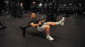 Single leg dumbbell hip thrust demo