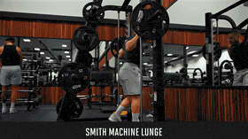 Smith machine lunges demo
